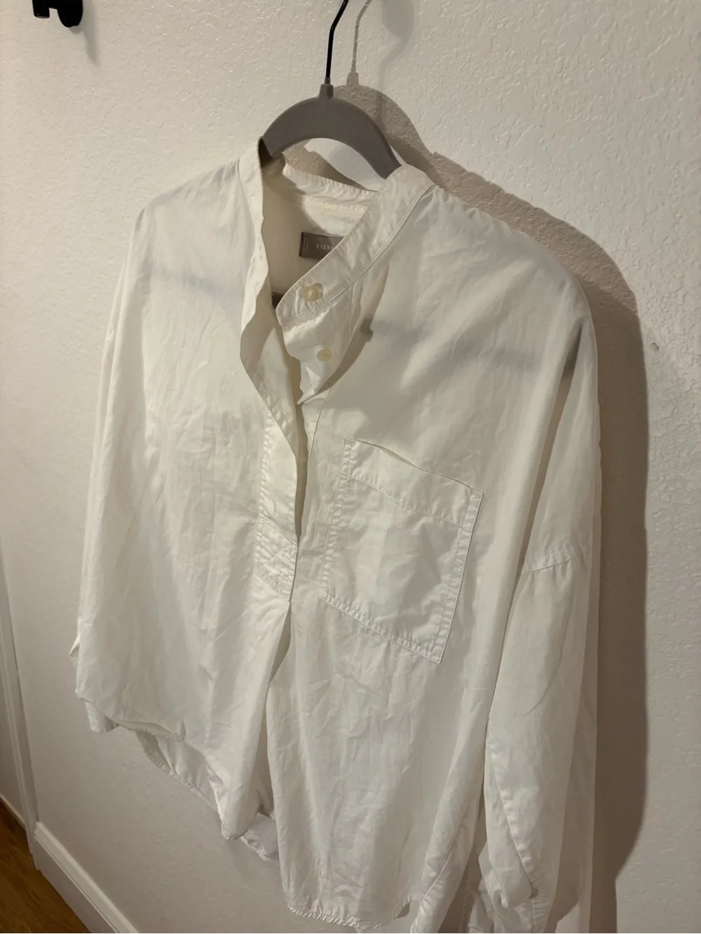 Everlane white cotton popover blouse - Picture 5 of 6